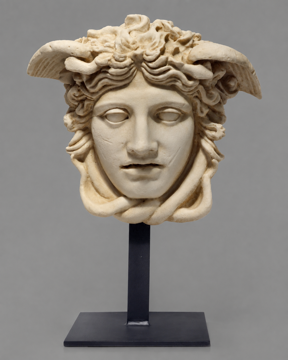 Cabeza de Medusa con pie de hierro