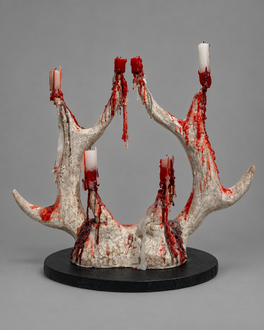 La Plata – Escultura con cuernos y velas
